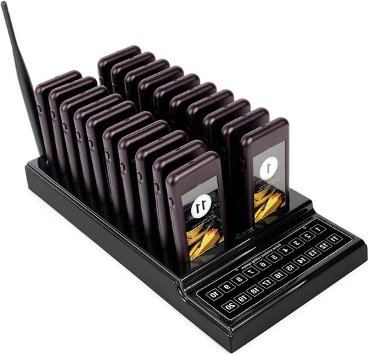 Retekess T111 Pager Restaurant Classic Wireless Guests Call System CE 20 Pager 12H for Restaurant Food Truck Food Court Snack Hospital Pizzeria Church - QUORE