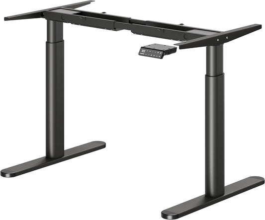 MAIDeSITe EL2 Pro Art in hoogte verstelbaar bureauframe, ovaal pootdesign, elektrisch in hoogte verstelbaar tafelframe, dubbele motor, draagvermogen 180 kg, met 4 geheugenbesturing en