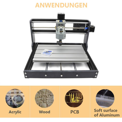 RATTMOTOR CNC freesmachine3018-Pro, 3-as frees graveermachine GRBL verspreiding, 3018-Pro CNC Router, 4G USB Flash Drive, werkgebied 300x180x450mm voor PVC PCB houtsnijdingen DIY-graveur