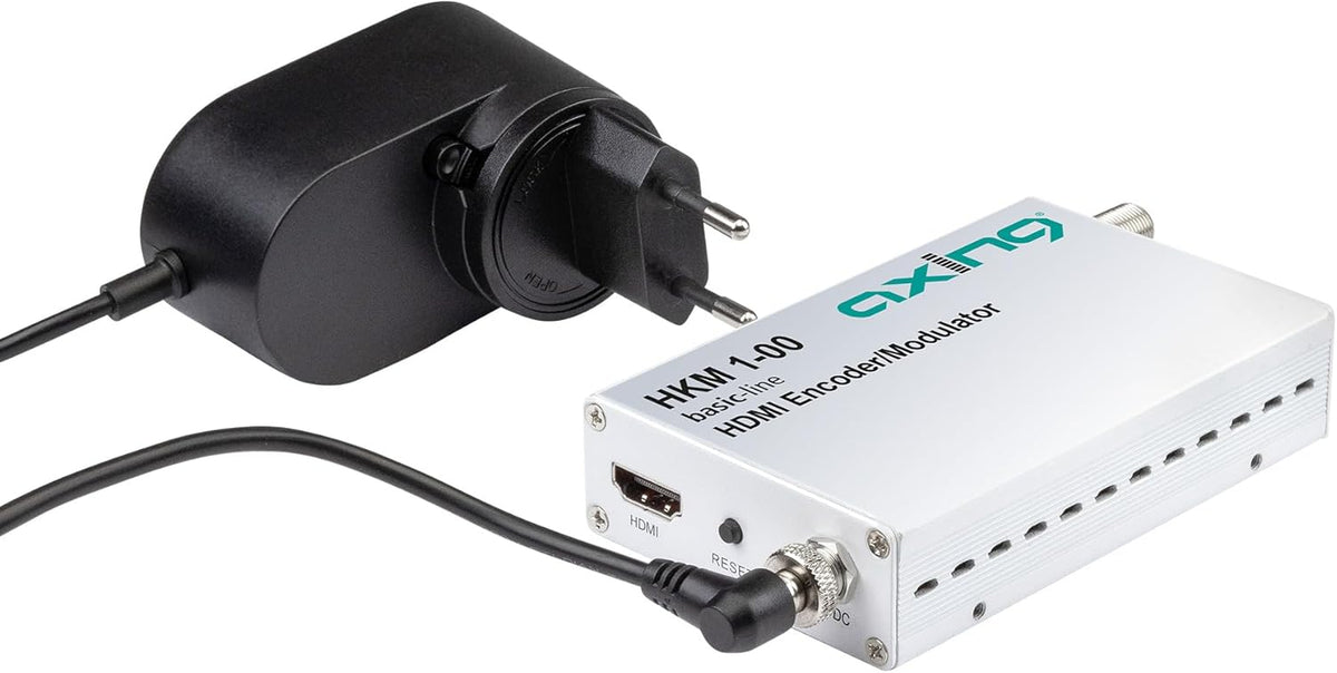 Axing HKM 1-00 HDMI encoder/modulator, DVB-C/DVB-T, 1080p, 1x HDMI-ingang