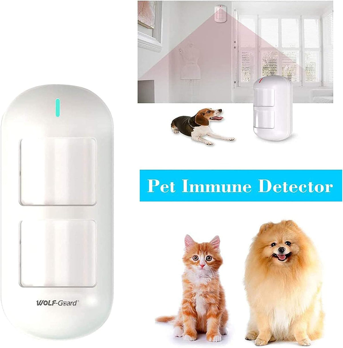 Wolf-Guard W4Q-W06 wit draadloos 4G WiFi huisalarmsysteem Tuya Smartlife APP met solar sirene 110dB