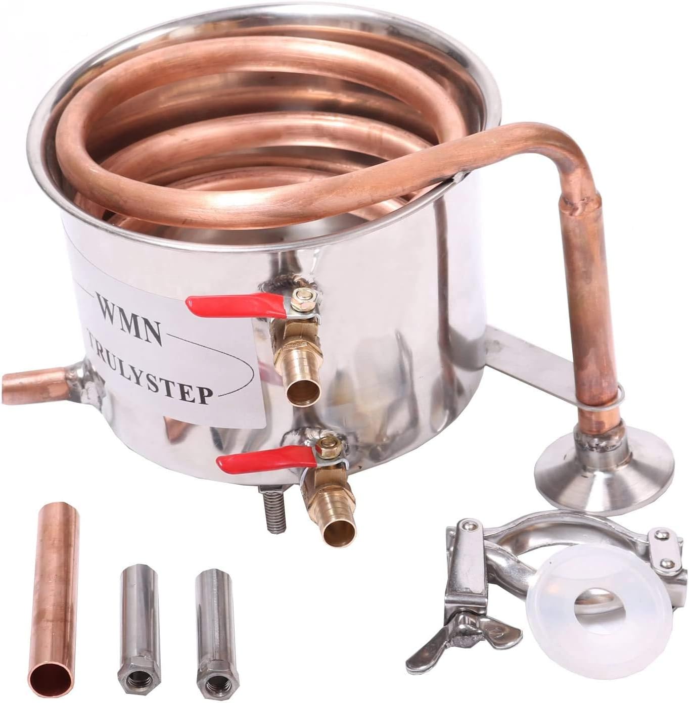 Fayelong Water Distiller 10L (2 Gal), Copper Alcohol Moonshine Stiills, Wine Making Fermentation Kit for Self Fired Whisky, Wine, Cognac, Vodka - QUORE