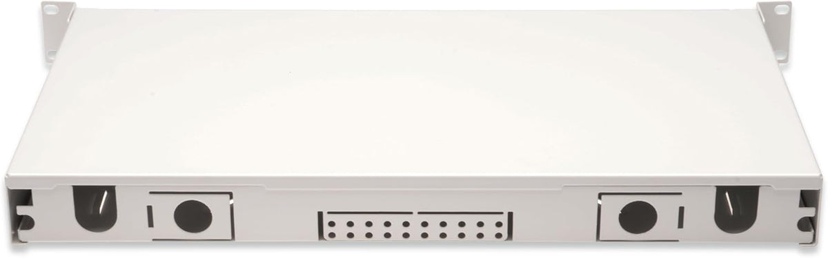 DIGITUS glasvezel lasdoos 12 koppelingen - LC - OM4-1U 19-inch - multi-mode duplex - met splicecassette - rack-montage