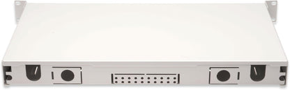 DIGITUS glasvezel lasdoos 12 koppelingen - LC - OM4-1U 19-inch - multi-mode duplex - met splicecassette - rack-montage