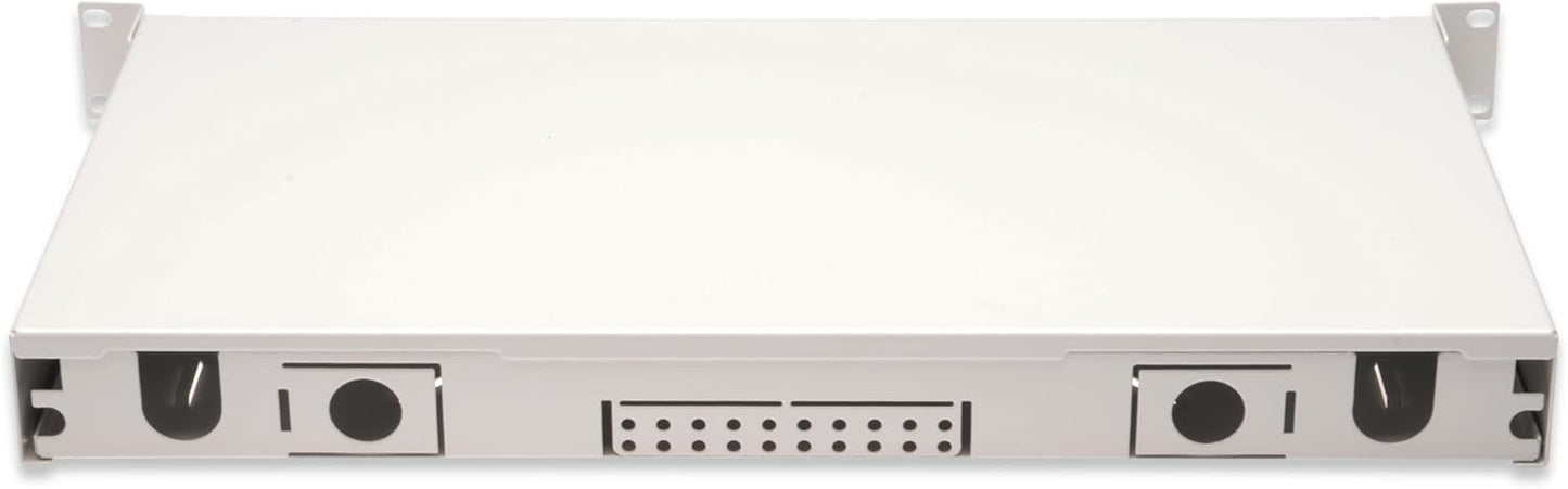 DIGITUS glasvezel lasdoos 12 koppelingen - SC - OM4-1U - 19-inch - multi-mode duplex - met splicecassette - rack-montage