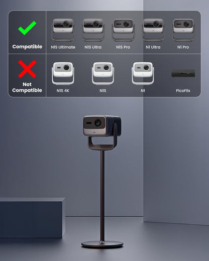 Projectorstandaard – Beamerstandaard – Projectorhouder – Beamerhouder – Vloerstandaard Voor Binnen En Buiten – Dubbele Vergrendeling – 135° Verticaal En 360° Horizontaal Verstelbaar