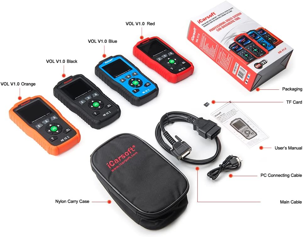 iCarsoft i906 multisysteem scanner voor Volvo/Saab OBD diagnose