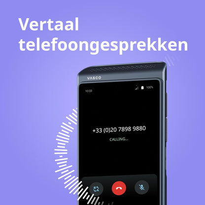 Vasco Translator Q1 | AI Stemkloning Vertaalmachine | 113 Talen | Kosteloos internet in bijna 200 landen (Slate Blue)