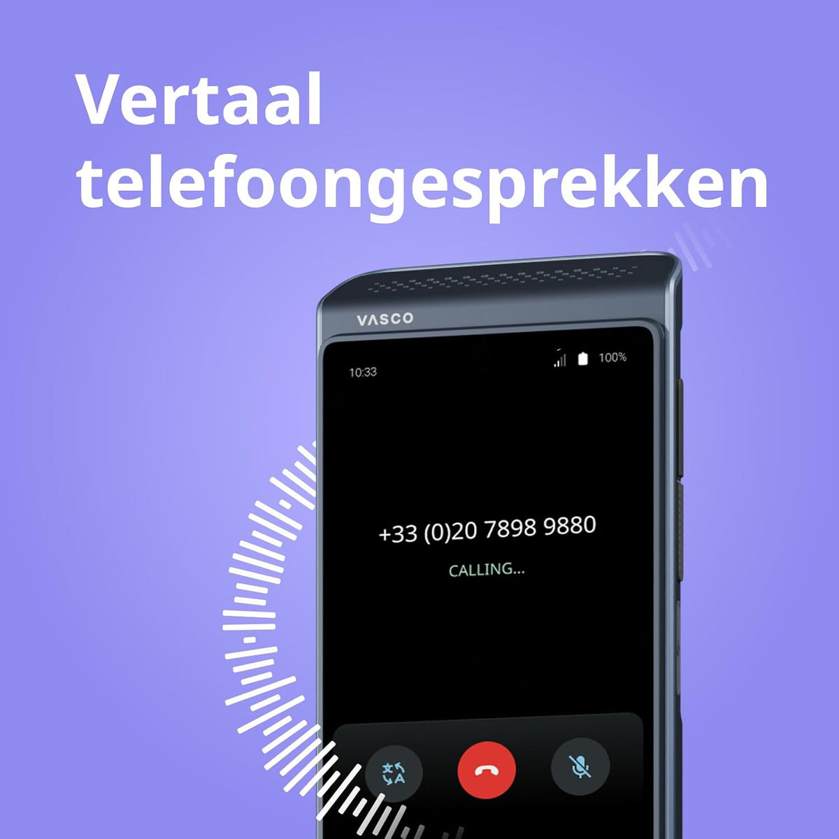 Vasco Translator Q1 | AI Stemkloning Vertaalmachine | 113 Talen | Kosteloos internet in bijna 200 landen (Mystic Plum)