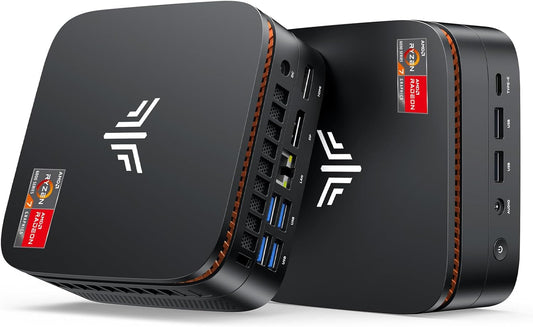 NiPoGi Hyper H1 Mini PC W-11 PRO met ΑΜD Ryzen 7 6800H (Max 4,7 GHz, 8C/16T) 32GB LPDDR5 6400MHz/1TB M.2 NVMe SSD, Ordinateur de Bureau DP2.0+HDMI 2.0+Type-C 4K Triple/WiFi 6/BT 5.2/VESA Supporté