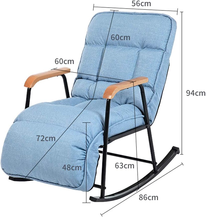 Relaxfauteuil – Fauteuil – Relaxstoel – Schommelstoel – Leunstoel – Ergonomisch Ontwerp – Ademend Katoen-Linnen Bekleding
