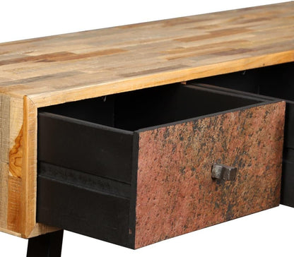 vidaXL Recycled Teak Wall Table Solid Table Tables Console Table