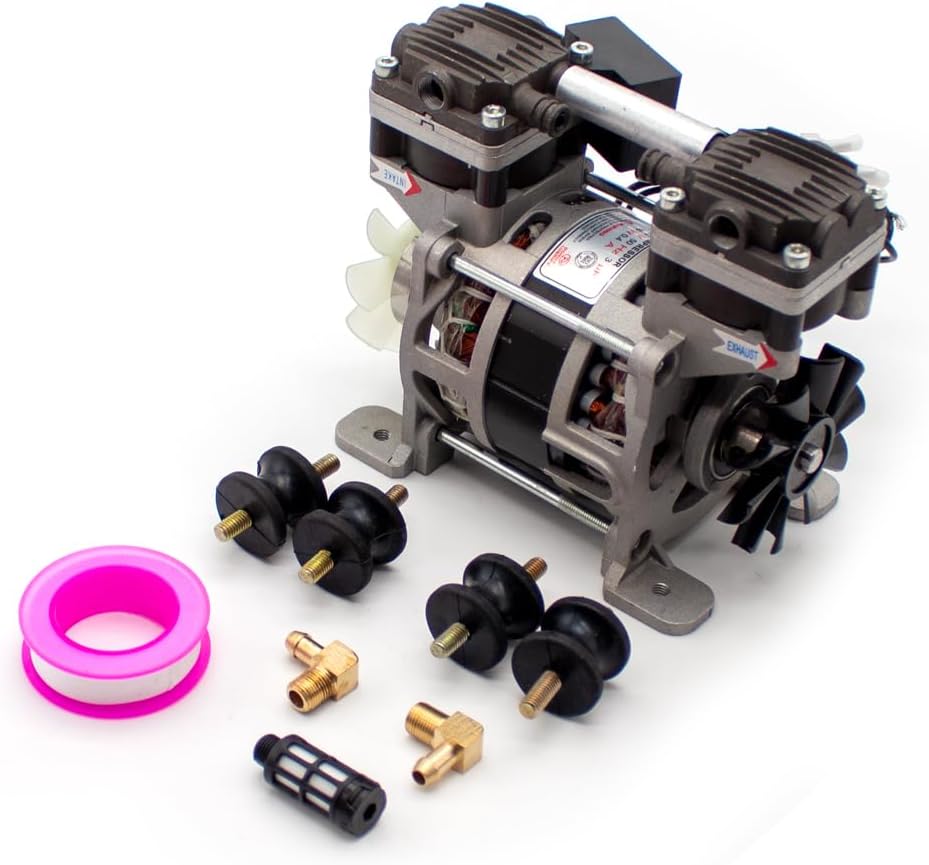 Oil Free Micro High Vacuum Pump Medical Beauty Piston Silent Portable Negative Pressure Air Pump 220V 80W OL90A(97KPA) - QUORE