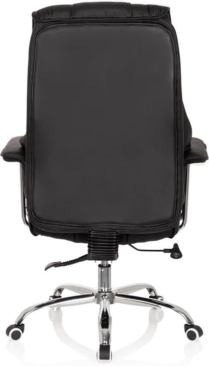 hjh OFFICE 706814 XXL managersstoel Commander kunstleer zwart bureaustoel dik gevoerd, kantelfunctie, hoge rugleuning, zwart 2