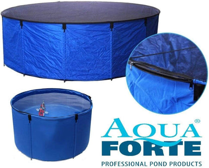 Aquaforte Flexibele vouwbak "Koi bowl", Ø 180 x H 60 cm (± 1500 liter), incl. afdeknet en praktische draagtas, blauw