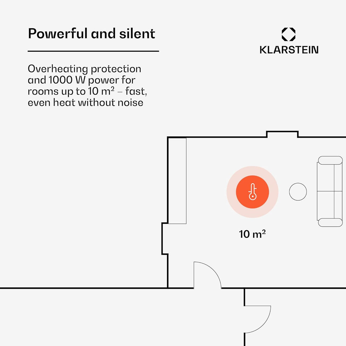 Elektrische verwarming – Convectorverwarming – Convector – Elektrische radiator – Mobiele verwarming – 1000 W – Instelbare thermostaat met weektimer