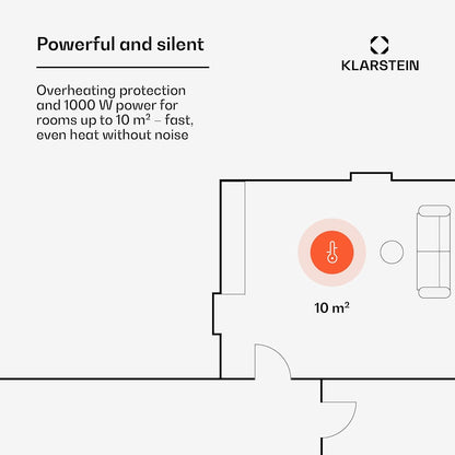 Elektrische verwarming – Convectorverwarming – Convector – Elektrische radiator – Mobiele verwarming – 1000 W – Instelbare thermostaat met weektimer