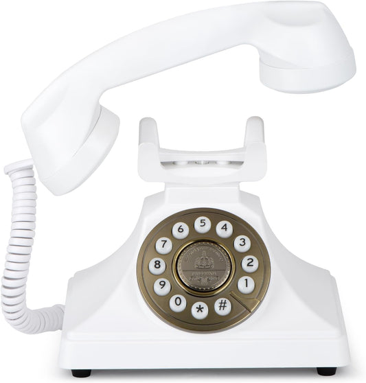 Audio Gastenboek Bruiloft Telefoon – Gastenboek Telefoon – Telefoon Gastenboek – Retro Telefoon – Vintage Telefoon – Wit – Draadloos – Lage Straling