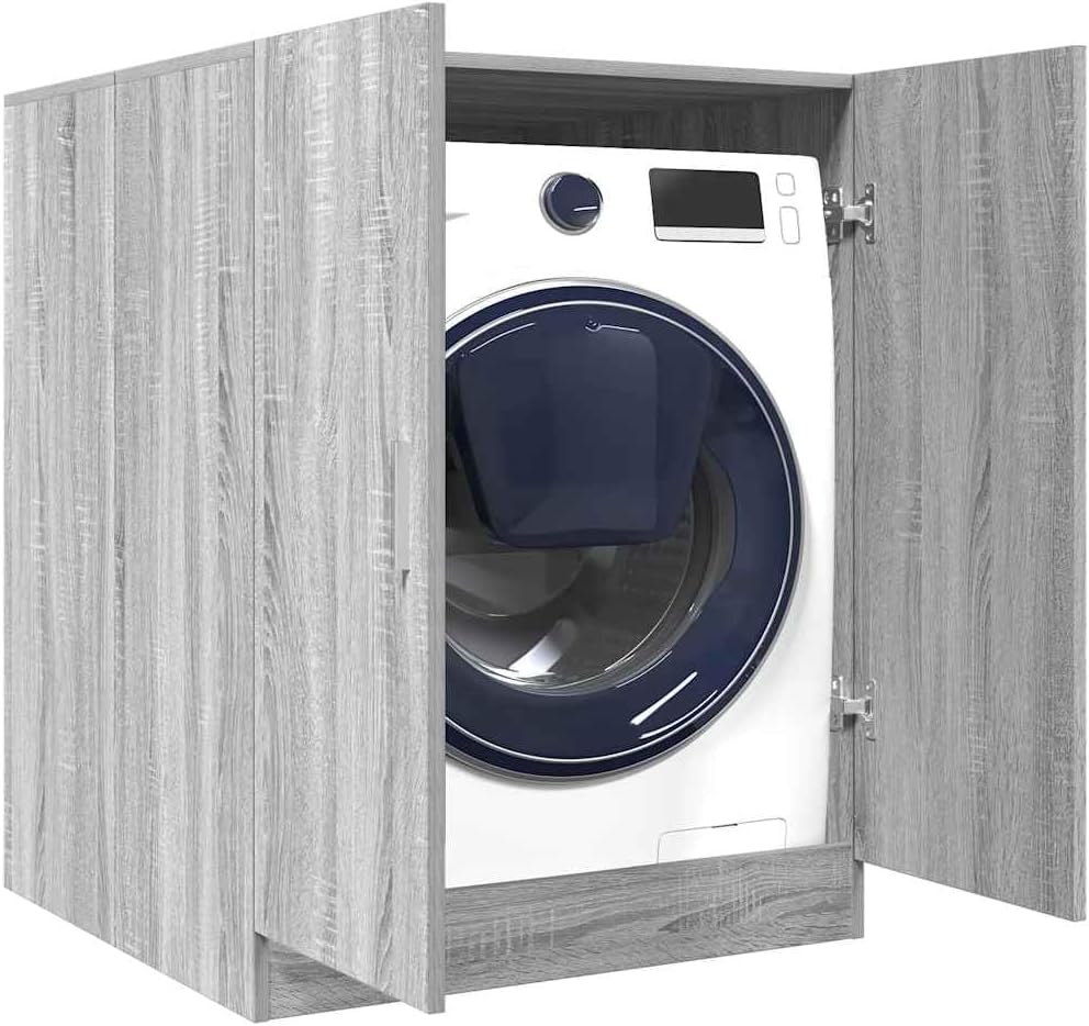 vidaXL Washing Machine Cabinet 71x71.5x91.5 cm Gray Sonoma Oak Color, bathroom furniture, cabinet, washing machine cabinet, bathroom cabinet, cabinet, bathroom shelf
