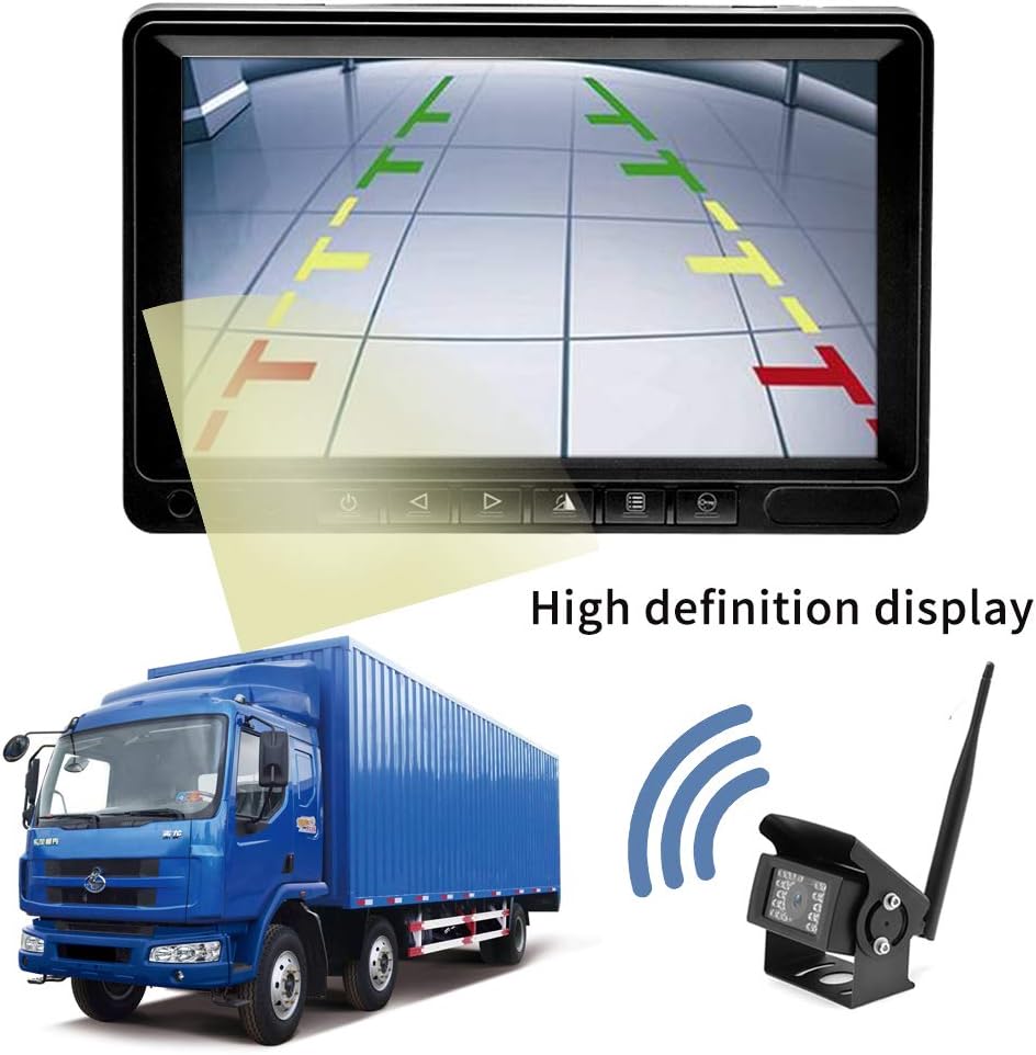 Draadloze achteruitrijcamera, HD, 1080p, 7 inch, autocamera met goed nachtzicht, 2 split-front-view, IP68, waterdicht, achteruitrijcamera's voor camper, aanhanger, bus, camping, vrachtwagen, caravan