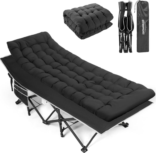 Campingbed – Veldbed – Opvouwbaar Bed – Slaapstoel – Campingbedje – Inklapbaar Met Matras – Stevig Stalen Frame 250 Kg Draagkracht – Waterafstotende Oxford 2400D Stoffering