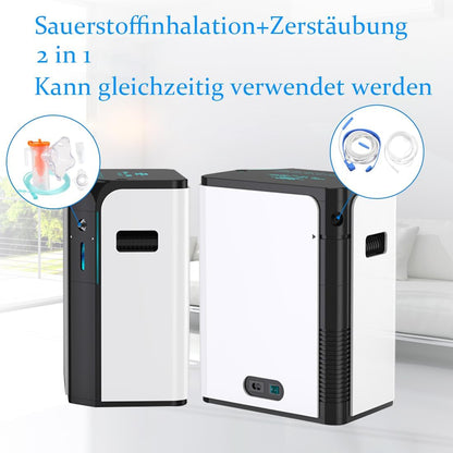 zuurstofconcentrator 1-7L/min verstelbare draagbare zuurstofgenerator zuurstofmachine 93% hoge zuiverheid voor thuis voor ouderen of zwangere vrouwen
