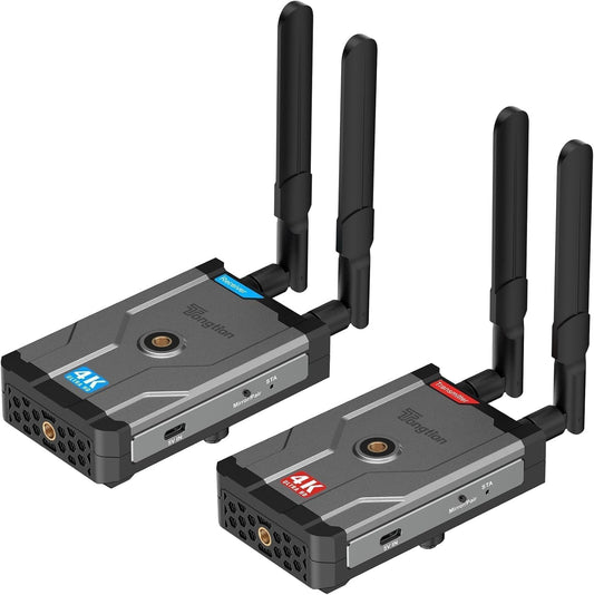 Draadloze HDMI-zender en ontvanger 4K @30Hz, 500FT bereik Ultra HD draadloze transmissie kit voor DSLR, laptop, Netflix, YouTube naar TV/projector, draadloze HDMI met nul latentie