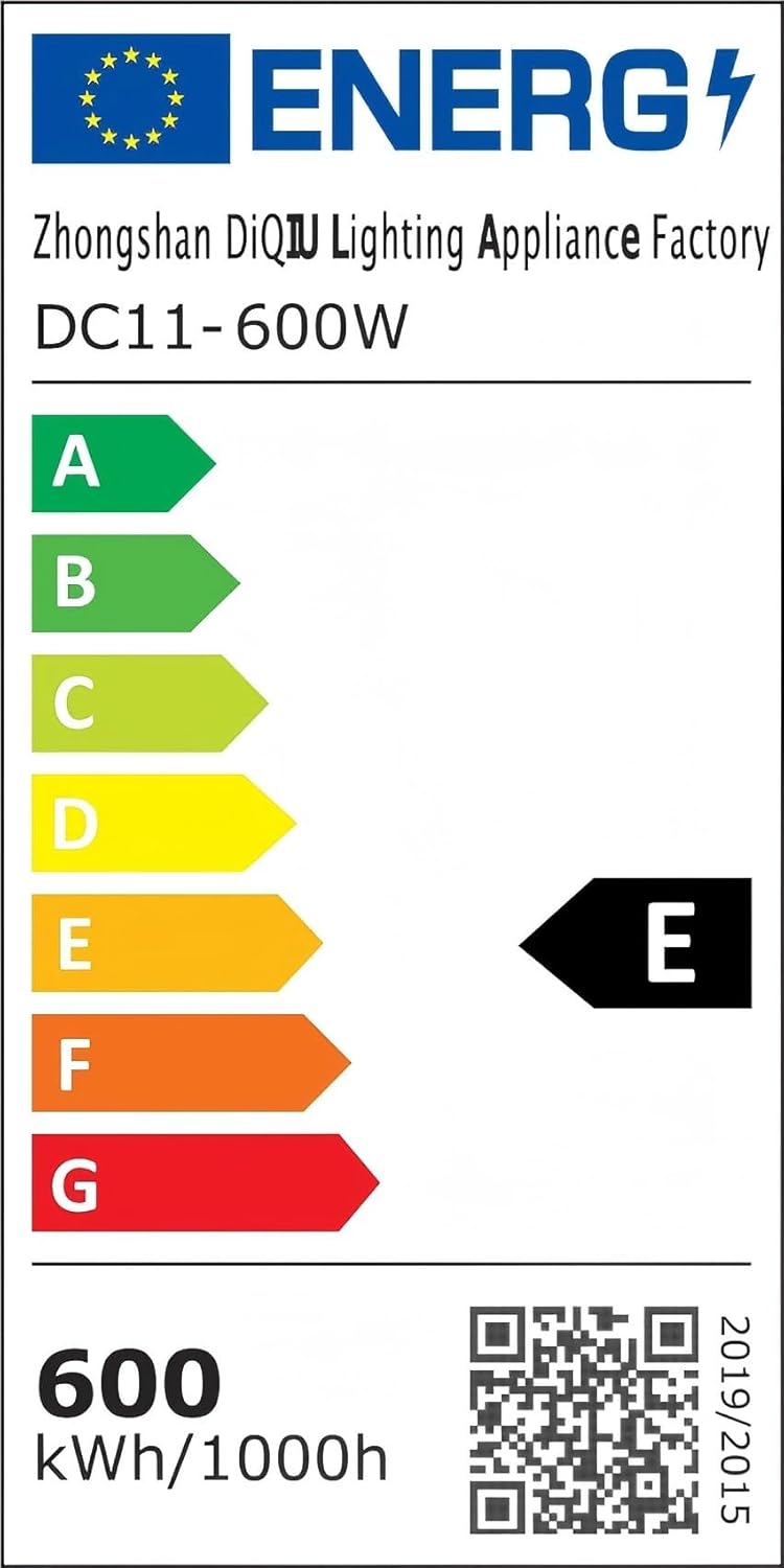 Led-schijnwerper voor buiten, 600 W, superhelder, 60.000 lumen, 6500 K, koudwit, IP66 waterdicht, 50 cm kabel zonder stekker, buitenlamp voor tuin, achtertuin, hal