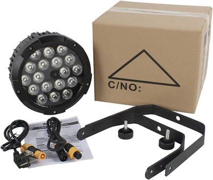 SHEHDS Par Lichten Waterdicht Outdoor LED 18x18W Verlichting Podium Wassen Lichten DMX Controle Strobe DJ Licht Party Licht voor Kerstfeest Bruiloft Show Concerten Kerk
