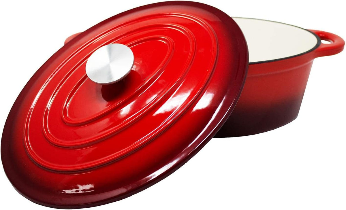 Cast Iron Casserole with Lid 28 cm 4 Litres | Stewpan Pure Casserole with Lid Casserole Reindl Cast Iron Pan Cocotte Oven Pan Induction Pan | Toci's Big-BBQ Premium Cooking Accessories - QUORE