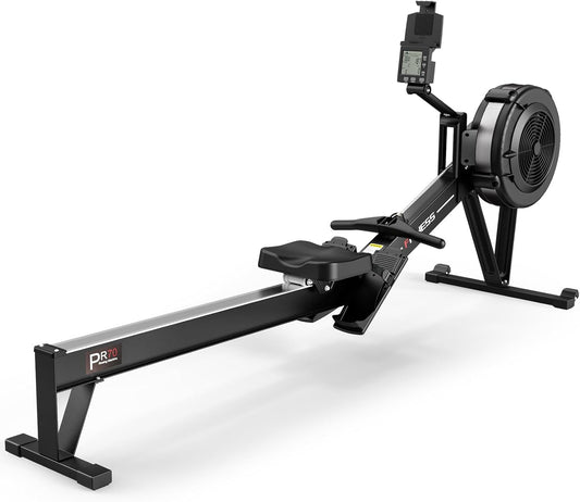 PASYOU Rowing Machine, Air Resistance Rowing Machines for Home Use 10 Gears Adjustable, Super Silent Rowing Machine with Bluetooth & Smart Backlit Monitor (350LB Load Capacity) - QUORE