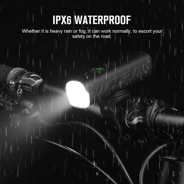 Fietslamp - Fietslicht - Krachtige Fietslamp Voorzijde - 800Lm - 100Lux - 137m Lichtsterkte - LED - IPX6 Waterdichte - USB Oplaadbare Voorzijde  Licht - Aluminium - 4000mAh Batterij - Zwart