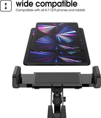Smatree Tabletstandaard en telefoonhouder voor bureau, flexibele 360° tablethouder compatibel met 12,9 inch iPad Pro, iPad Mini/Air, iPhone 11, eBook Reader, Nintendo Switch, zwart
