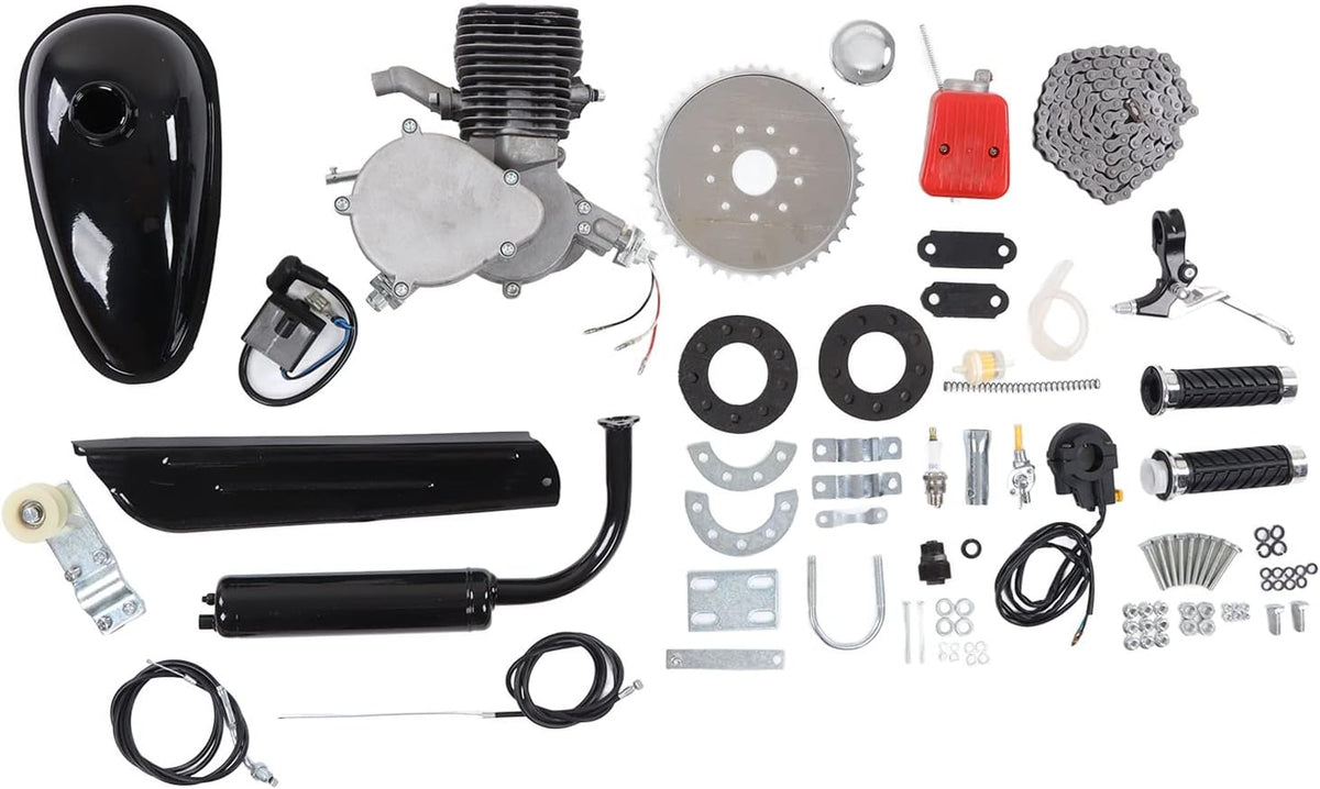 Gas Bike Engine Kit, 100cc Energiebesparende Complete Bike Engine Kit Gewijzigd 150 Mijl per Gallon Superbrandstofzuinig voor Mountainbikes