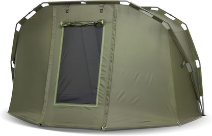 Lucx® Caracal Bivvy Vistent voor 1 tot 2 personen, karpertent, 295 x 290 x 165 cm, 10.000 mm waterkolom, campingtent