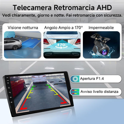 Autoradio Android 15 – Multimedia Systeem – Inbouwradio – Navigatiesysteem – Infotainment – 13,1 Inch 2K QLED Display – Octa-Core 4GB RAM 64GB Opslag
