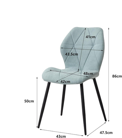 Eetkamerstoelset van 4 - Stoelen - Keukenstoel - Scandinavisch minimalistisch - Mint