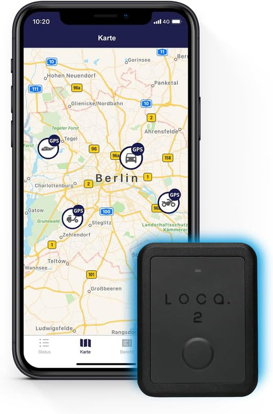 Loca 2 GPS Tracker - Geen abonnement nodig - 3 jaar batterijduur - Waterdicht (IP67) - GPS tracker voor Auto, scooter, camper, fiets, boot of koffer