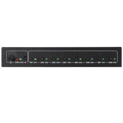 FT18 Digitale Optische Splitter 1 in 8 uit, SPDIF Toslink Glasvezel Audiosplitter voor Cd-speler, Dvd-speler, Ontvanger, Ondersteuning LPCM2.0 DTS AC3, Plug (EU-stekker)