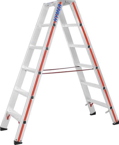 Hymer Trapladder 2x6 sporten (aan beide zijden beloopbaar, versterkte treden, massieve gewrichten, spreidbeveiliging) 802412