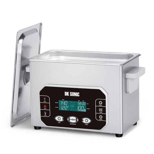 DK SONIC Professionele Ultrasone Reiniger 4L, 120W Precisie Ultrasone Sieradenreiniger met Intelligente Touchbediening, Vijf Standen voor Brillen, Kettingen, Horloges, Munten (Inclusief Mandje)