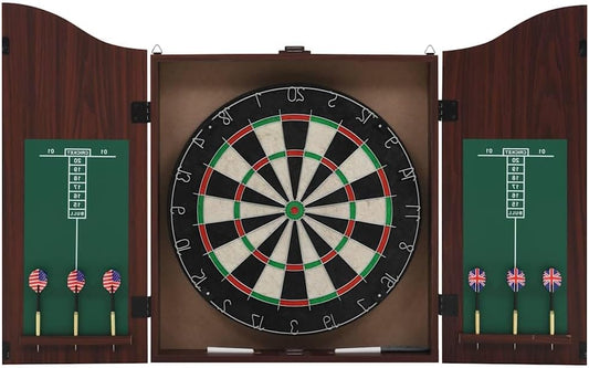 Dartbord – Dartset – Darts – Dartkast – Dartbord Met Kast – Professioneel Sisal – Inclusief 6 Stalen Darts