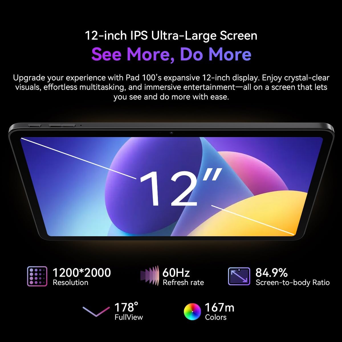 OSCAL PAD 100 Tablet, 12″ 2K IPS Display, 24 GB RAM + 256 GB (tot 2 TB), 16 MP + 8 MP Camera’s, 9000 mAh Batterij + 18 W Snel Opladen, LTE/Wi-Fi/GPS/Dual SIM, 2 jaar garantie, Hemelsblauw