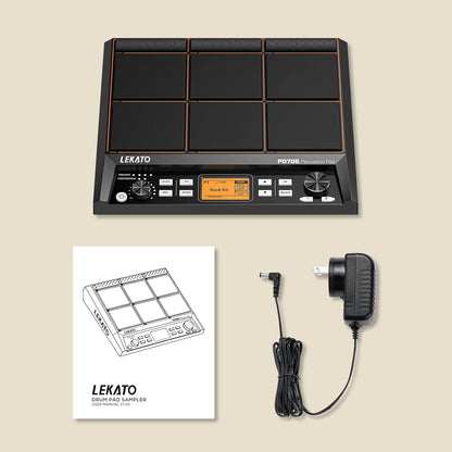 Percussie Sample Pad – Drum Sample Pad – Elektronische Drumpad – Drumpad – Percussie Pad – 9 Aanslaggevoelige Pads – 600+ Geluiden