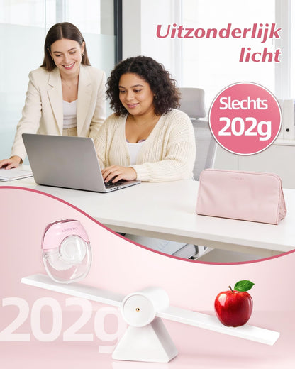 KISSBOBO Elektrische melkpomp, licht, slank, met voedingsaccessoires, ideaal voor moeders, vrienden en koppels, cadeauset (geel, 1 stuk)