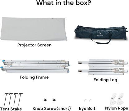 180" Outdoor Camping Draagbare Vouwende Matte White Screen
