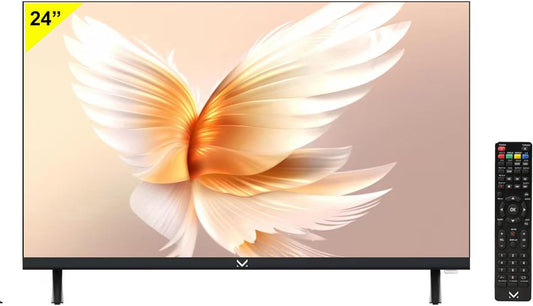 Majestic TV 224FL V1 Frameless LED HD READY televisie (24 inch, DVB-T/T2 en DVB-S/S2, afstandsbediening, USB, HDMI, VGA, CAM CI+ ingang, zwart