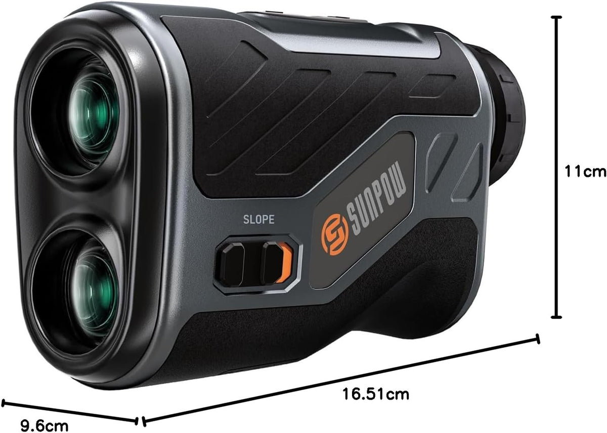 SUNPOW Golf Afstandsmeter met Helling, 1200 Yards, 7X Hoge Precisie Afstandsmeter Loep voor Golf & Jacht, Vlaggenstok Vergrendeling Trilling, Oplaadbare Afstandsmeter met Magnetische Strip