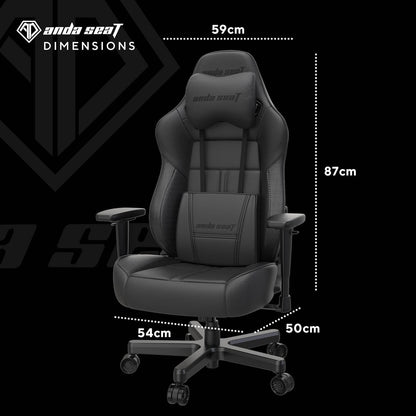 Anda Seat Dark Demon Dragon Gamingstoel voor volwassenen, ergonomische videogamestoelen, liggende bureaustoel, nek- en lendenrugsteun - grote zwarte premium PVC-lederen bureaustoel