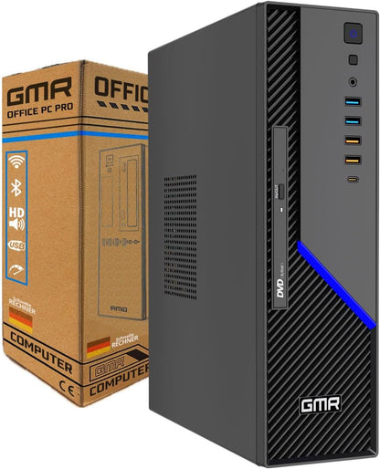 GMR Ultra Slim i7 Office PC, Business Office Computer, 3 jaar garantie, 32 GB RAM, 1000 GB SSD, DVD±RW, USB 3, Windows 11 Prof, wifi Bluetooth